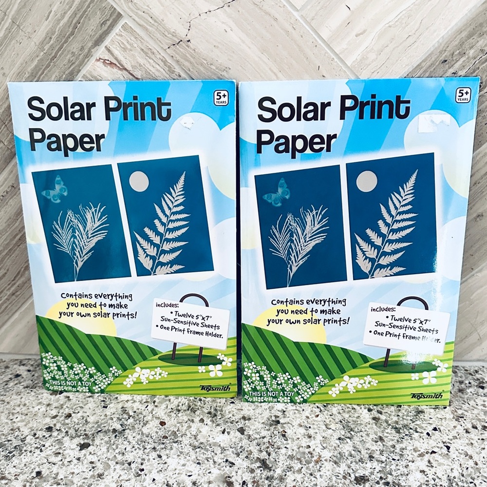 TWO (2) Solar Print Kits NIB Toysmith Science Craft Art NEW